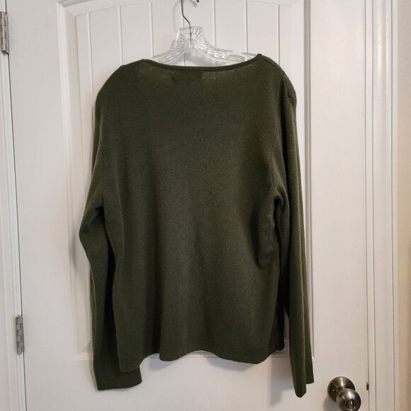 Juliette Womens Green Embroidered Zip-Up Sweater With Beaded Details XXL - Picture 2 of 12